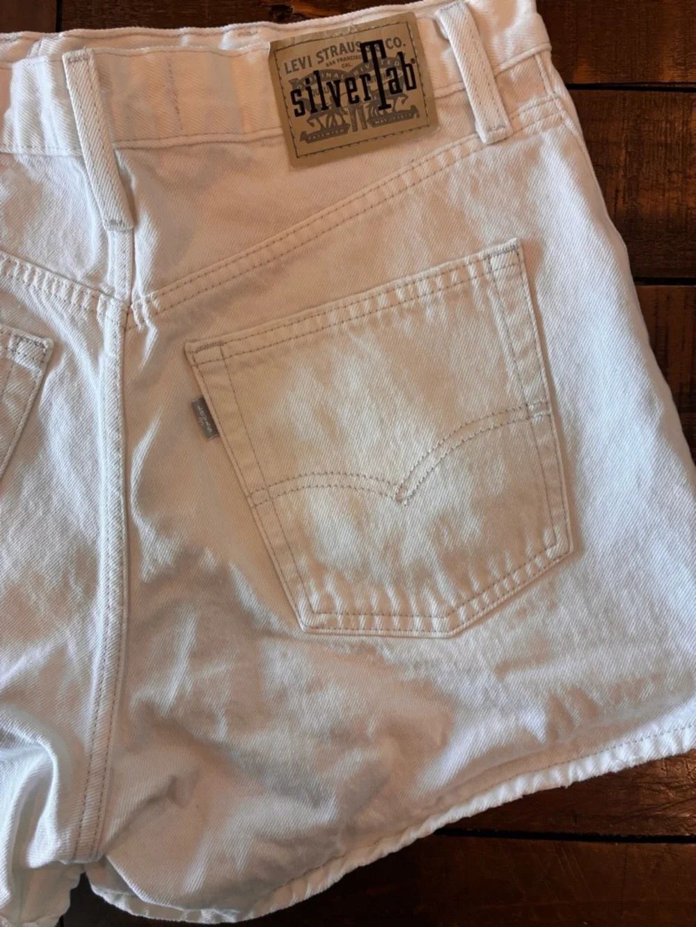 Levi's White Denim Jean Shorts